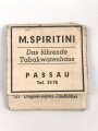 Streichholzbriefchen Tabakwaren "Spiritini" Passau