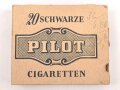 Ungeöffnete Packung " 20 schwarze Pilot Cigaretten"  Steuerbanderole ohne Hakenkreuz , Preis in Reichspfennig