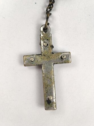 Rosenkranz mit Kreuz in kleinerm Lederetui