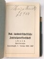 Notizbuch "Taschenbuch 1940" mit Kalender, zum Teil ausgefüllt