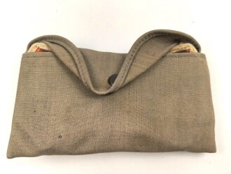Schutzbrille Wehrmacht in Hülle . Rot getönte Chelluloid"gläser"