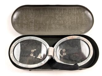 Schutzbrille Wehrmacht. Eiserner Rahmen mit Glas, in...