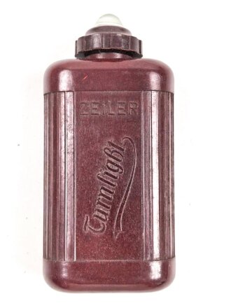 Taschenlampe aus rotbrauner Preßmasse " Zeiler...