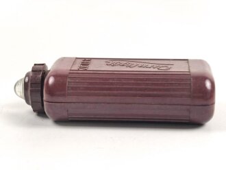 Taschenlampe aus rotbrauner Preßmasse " Zeiler Turnlight" , Funktion nicht geprüft