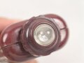 Taschenlampe aus rotbrauner Preßmasse " Zeiler Turnlight" , Funktion nicht geprüft