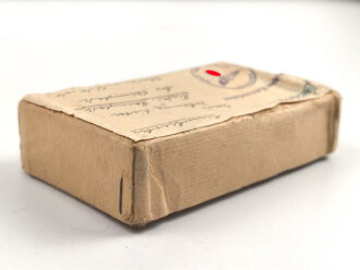 Feldpost "Paket"gelaufen, Maße etwa 8 x 13 x 3cm