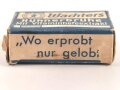 "Wachters Hühnerbrühe" Leere Pappverpackung, etwa 3 x 4,5 x 1,5cm