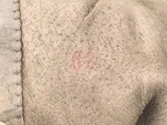 Paar Handschuhe für Offiziere aus Wildleder. Ungetragenes Paar