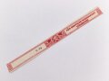 Papierbanderole für 20 Zigarillos " Für Deutsche Wehrmacht Steuerfrei" Maße etwa 1 x 17cm