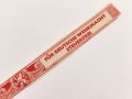 Papierbanderole für 20 Zigarillos " Für Deutsche Wehrmacht Steuerfrei" Maße etwa 1 x 17cm