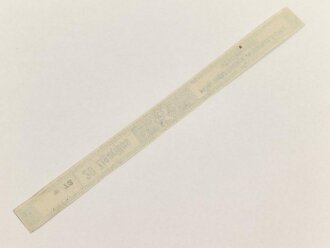 Papierbanderole für 20 Zigarillos " Für Deutsche Wehrmacht Steuerfrei" Maße etwa 1 x 17cm
