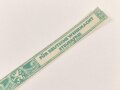 Papierbanderole für 20 Zigarillos " Für Deutsche Wehrmacht Steuerfrei" Maße etwa 1 x 17cm