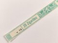 Papierbanderole für 20 Zigarillos " Für Deutsche Wehrmacht Steuerfrei" Maße etwa 1 x 17cm