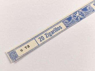 Papierbanderole für 20 Zigarillos " Für...