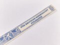 Papierbanderole für 20 Zigarillos " Für Deutsche Wehrmacht Steuerfrei" Maße etwa 1 x 17cm