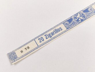 Papierbanderole für 20 Zigarillos " Für...
