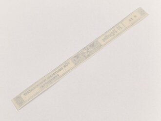 Papierbanderole für 20 Zigarillos " Für Deutsche Wehrmacht Steuerfrei" Maße etwa 1 x 17cm