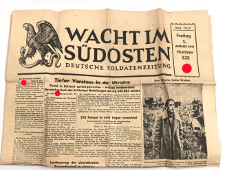 "Wacht im Südosten" Deutsche Soldatenzeitung, Nummer 538 von 1941