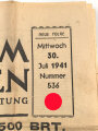 "Wacht im Südosten" Deutsche Soldatenzeitung, Nummer 536 von 1941