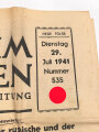 "Wacht im Südosten" Deutsche Soldatenzeitung, Nummer 535 von 1941