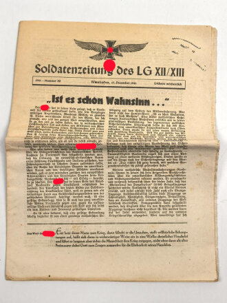 "Soldatenzeitung des LG XII/XIII", Nr. 50,...
