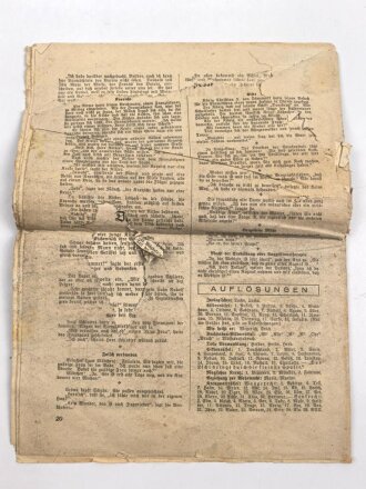"Soldatenzeitung des LG XII/XIII", Nr. 25, Wiesbaden, 25. Juni 1941, DIN A4, gefaltet