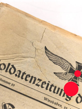 "Soldatenzeitung des LG XII/XIII", Nr. 25, Wiesbaden, 25. Juni 1941, DIN A4, gefaltet