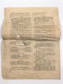 "Soldatenzeitung des LG XII/XIII", Nr. 25, Wiesbaden, 25. Juni 1941, DIN A4, gefaltet
