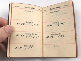 "Tebe Notiz Kalender für 1944" Ausgabe F.