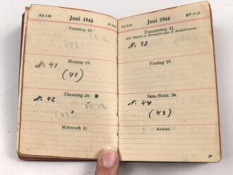 "Tebe Notiz Kalender für 1944" Ausgabe F.