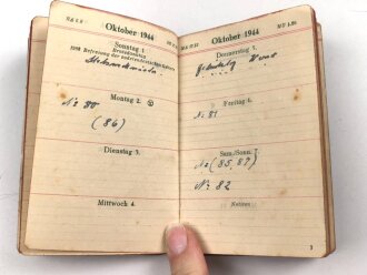 "Tebe Notiz Kalender für 1944" Ausgabe F.