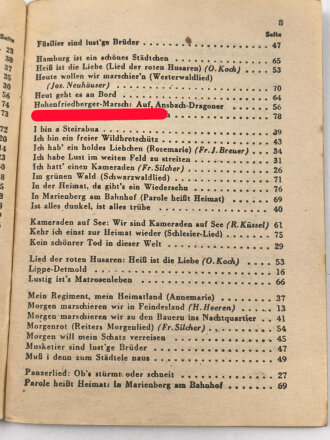 "Das neue Soldaten-Liederbuch" , Textbuch mit Melodien 2 stimmig, Heft 1, 80 Seiten, gebraucht