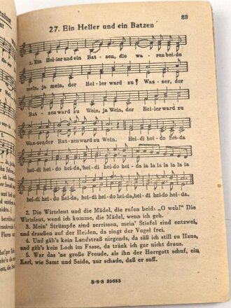 "Das neue Soldaten-Liederbuch" , Textbuch mit Melodien 2 stimmig, Heft 1, 80 Seiten, gebraucht