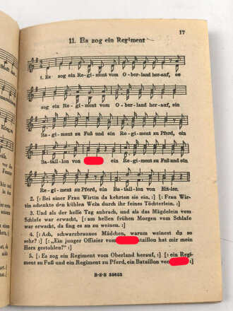 "Das neue Soldaten-Liederbuch" , Textbuch mit Melodien 2 stimmig, Heft 1, 80 Seiten, gebraucht