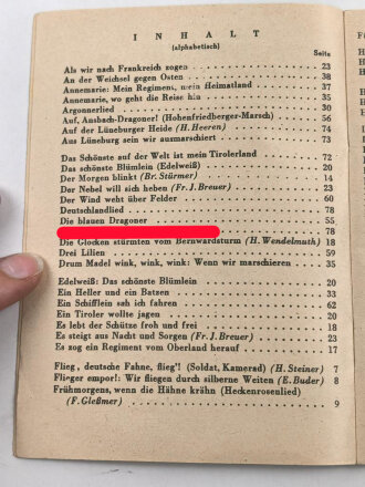 "Das neue Soldaten-Liederbuch" , Textbuch mit Melodien 2 stimmig, Heft 1, 80 Seiten, gebraucht