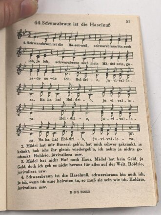 "Das neue Soldaten-Liederbuch" , Textbuch mit Melodien 2 stimmig, Heft 1, 80 Seiten, gebraucht