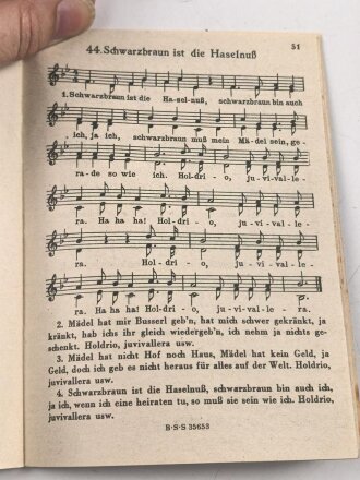 "Das neue Soldaten-Liederbuch" , Textbuch mit Melodien 2 stimmig, Heft 1, 80 Seiten, gebraucht