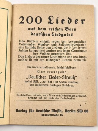 "200 Deutsche Lieder aus alter und neuer Zeit"...