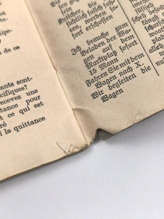 "Deutsch-Französischer Soldaten-Sprachführer" 36 Seiten, DIN A6