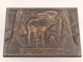 Andenkenschachtel aus Holz, Darstellend einen Elch im Wald sowie "Lapplandfront 1944" Ungereinigt, guter Zustand, Maße etwa 18,5 x 28 x 9,5cm
