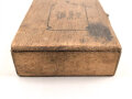 1.Weltkrieg, Zigarrenverpackung "Siegesheld" Verschluss defekt, Maße etwa 11,5 x 14,5 x 4cm