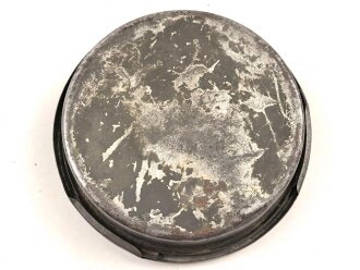 1.Weltkrieg, Butterdose / Fettdose aus Blech, feldgrauer Originallack