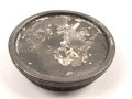 1.Weltkrieg, Butterdose / Fettdose aus Blech, feldgrauer Originallack