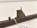 U-Boot Modell aus der Zeit des 2. Weltkrieg. Messing / Eisen. Gesamtlänge etwa 30cm, ungereinigt