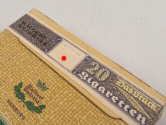 Schachtel Zigaretten "Echt Orient No.5" ungeöffnet , Steuerbanderole mit Hakenkreuz, Eine ( 1 ) Schachtel aus der originalen Umverpackung
