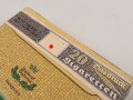Schachtel Zigaretten "Echt Orient No.5" ungeöffnet , Steuerbanderole mit Hakenkreuz, Eine ( 1 ) Schachtel aus der originalen Umverpackung
