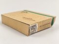 Schachtel Zigaretten "Echt Orient No.5" ungeöffnet , Steuerbanderole mit Hakenkreuz, eine Ecke eingedrückt