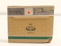 Schachtel Zigaretten "Echt Orient No.5" ungeöffnet , Steuerbanderole mit Hakenkreuz, eine Ecke eingedrückt