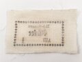 Reichsarbeitsdienst , Wäscheetikett für einen Arbeitsmann 1/77, ca. 3,5 x 6cm, Textil, ungebraucht, sie erhalten ein( 1 ) Stück