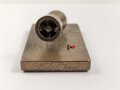 Luftwaffe, Erinnerungsgegenstand aus Messing, Fliegerbombe mit Torpedoantrieb ? Maße der Grundplatte etwa 4 x 7cm